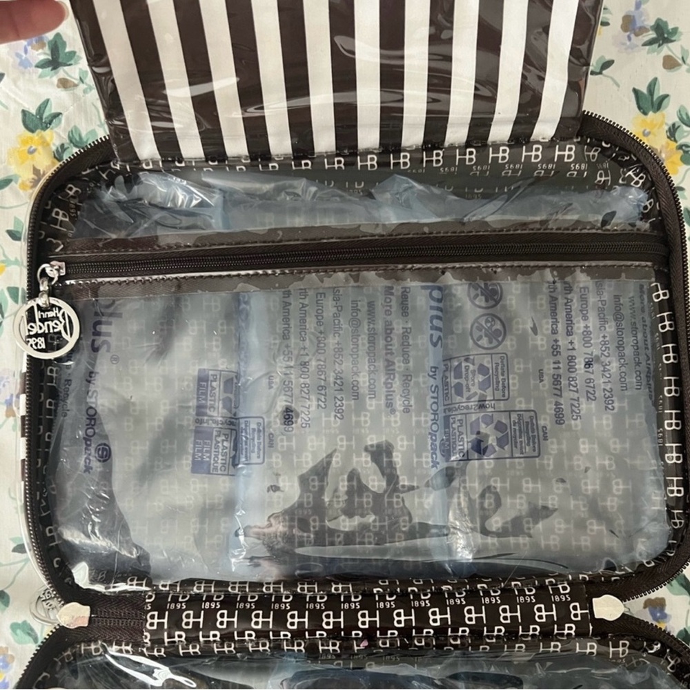Henri Bendel Black and White Cosmetic Bag - Picture 8 of 11